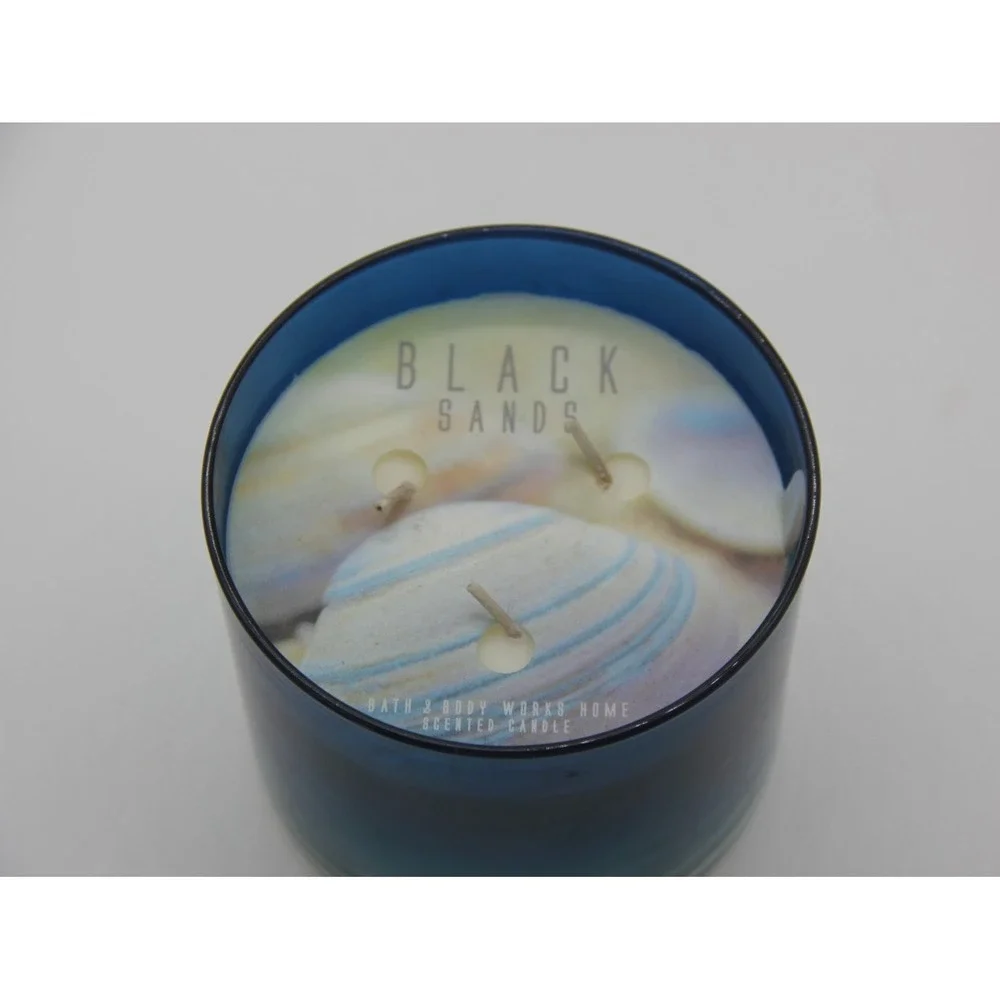 RARE Bath & Body Works BLACK SANDS Scented Large 3 Wick Candle 14.5 oz Retired